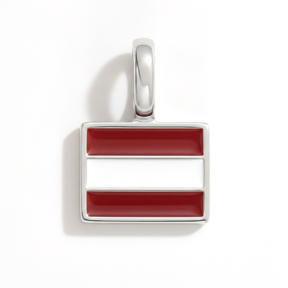 Charm - Flagge Eckig – Silber