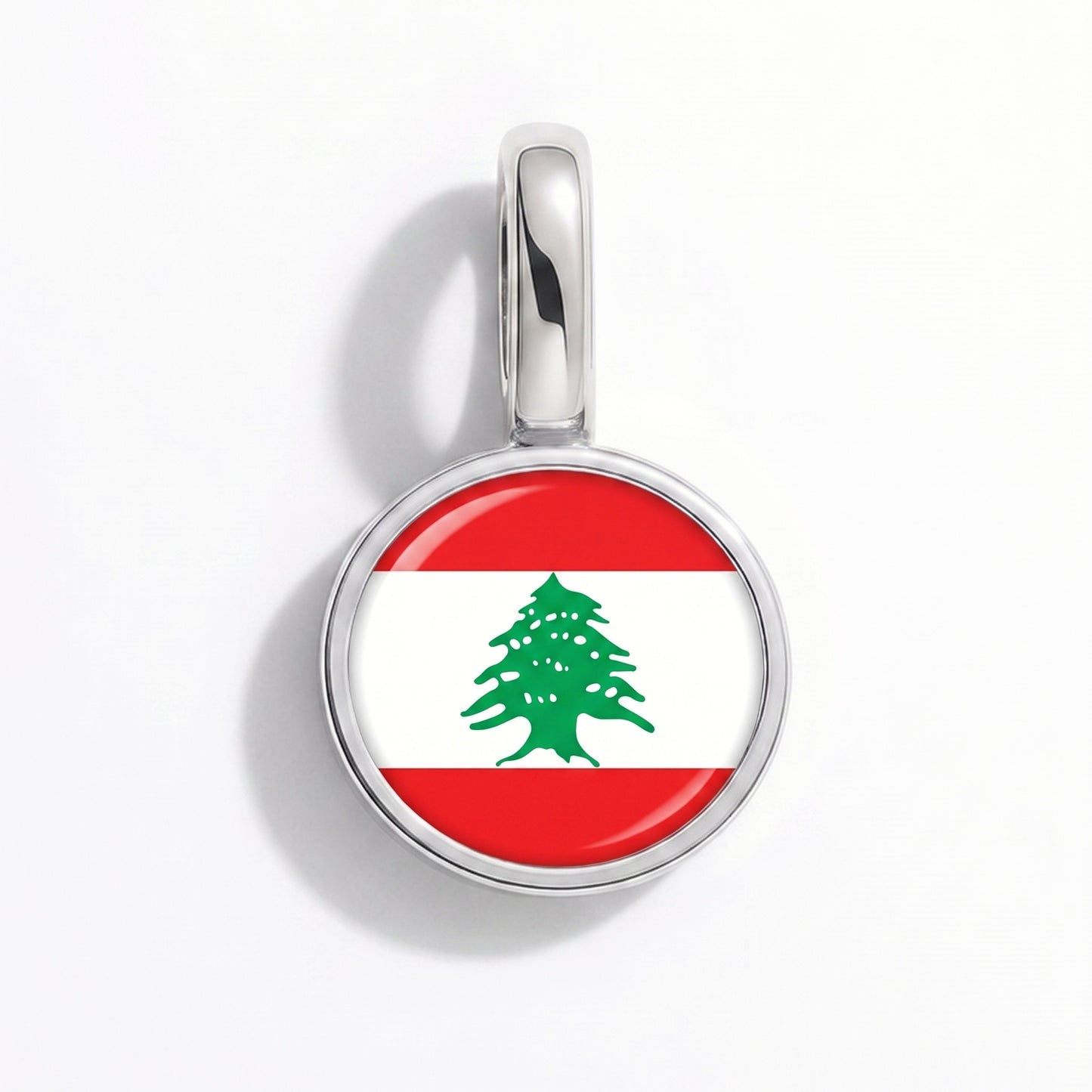 Libanon Flagge – Charm Silber