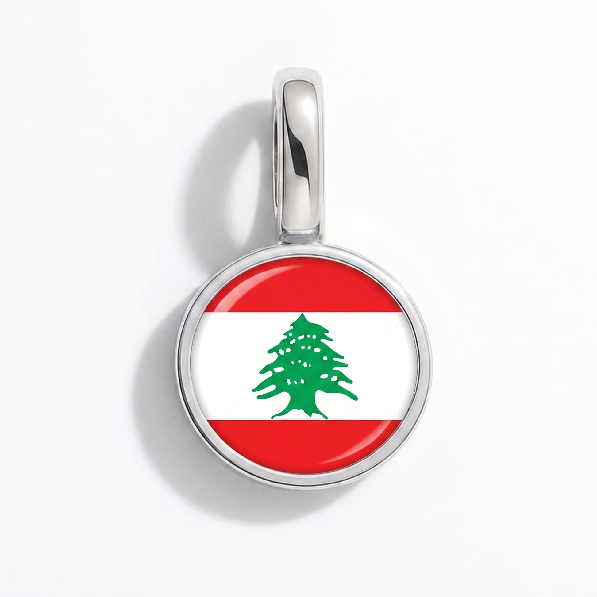 Libanon Flagge – Charm Silber