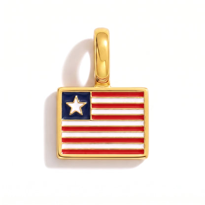 Charm - Flagge Eckig – Gold