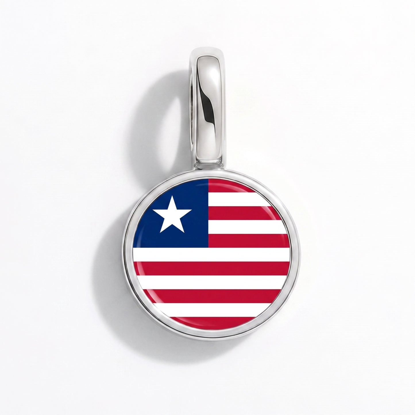 Liberia Flagge – Charm Silber