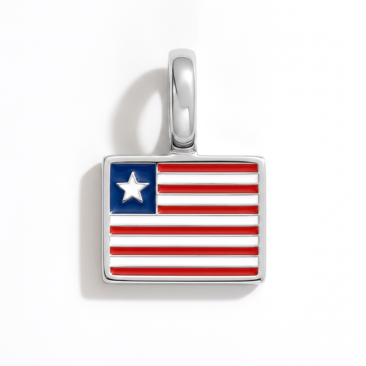 Charm - Flagge Eckig – Silber