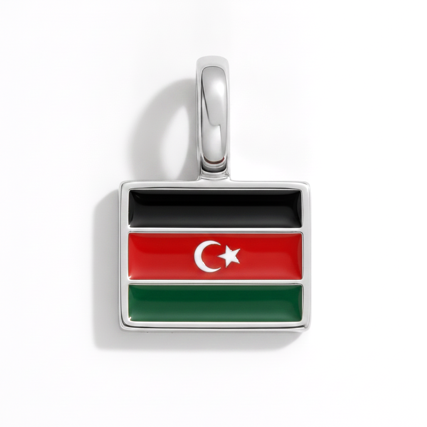Charm - Flagge Eckig – Silber
