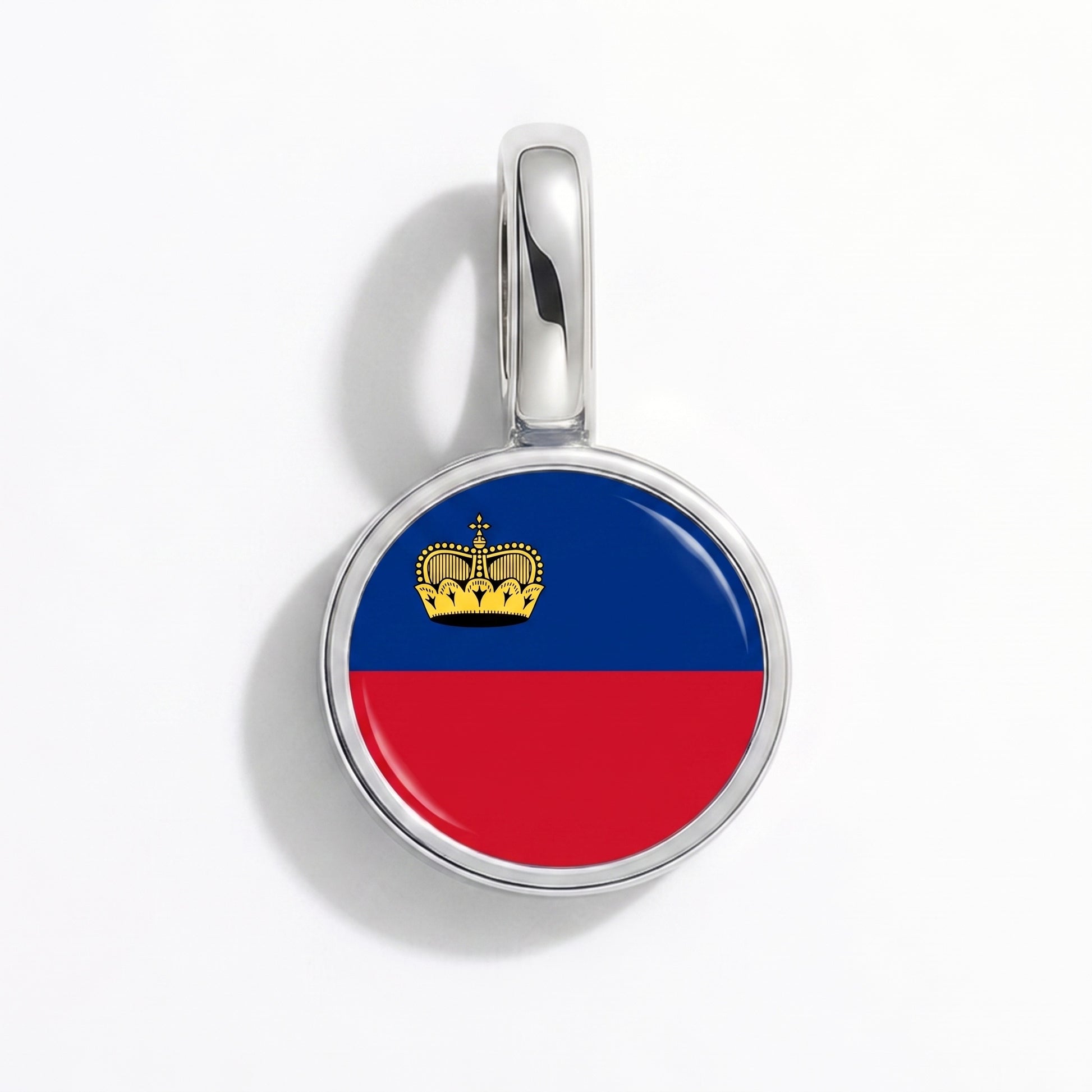 Liechtenstein Flagge – Charm Silber