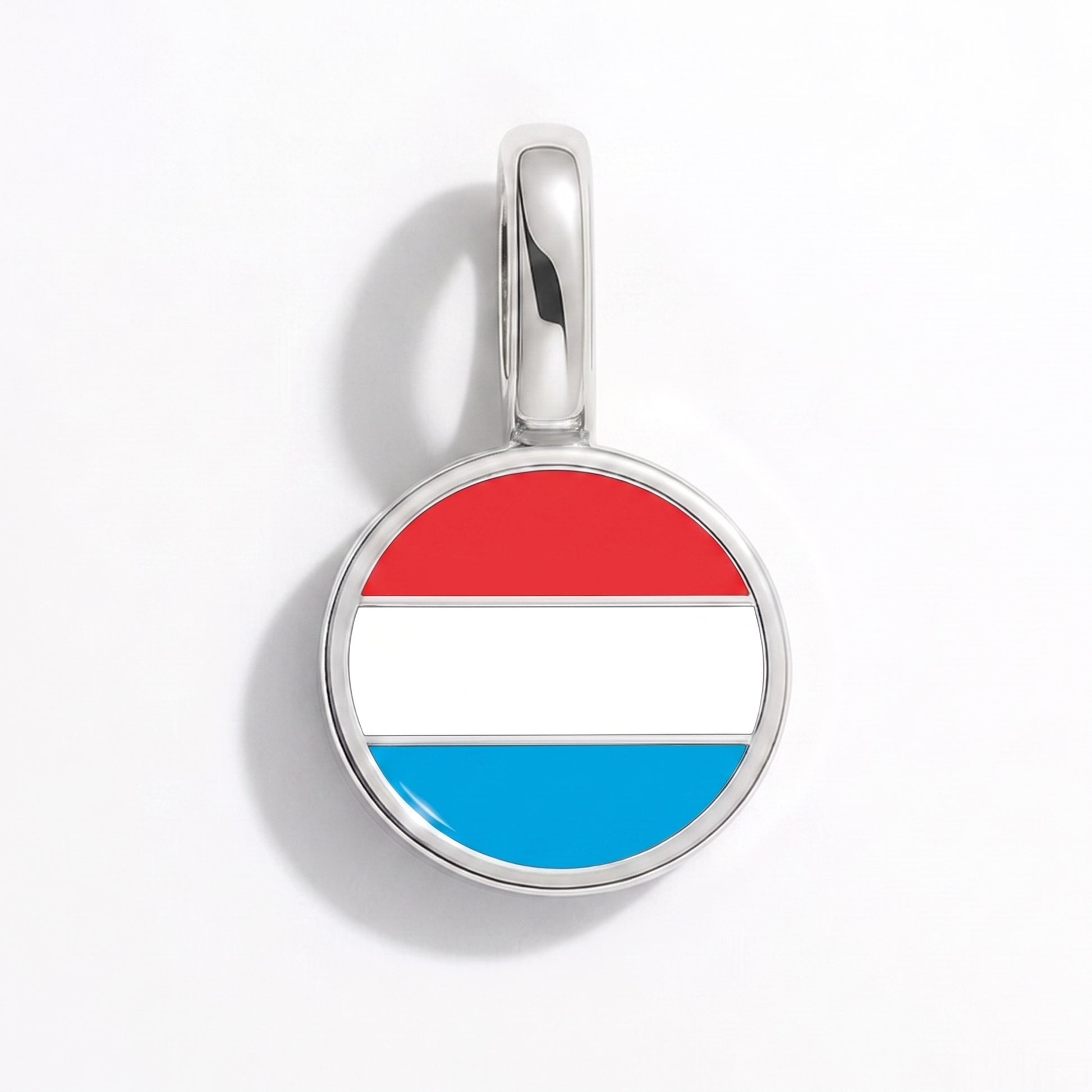 Luxemburg Flagge – Charm Silber