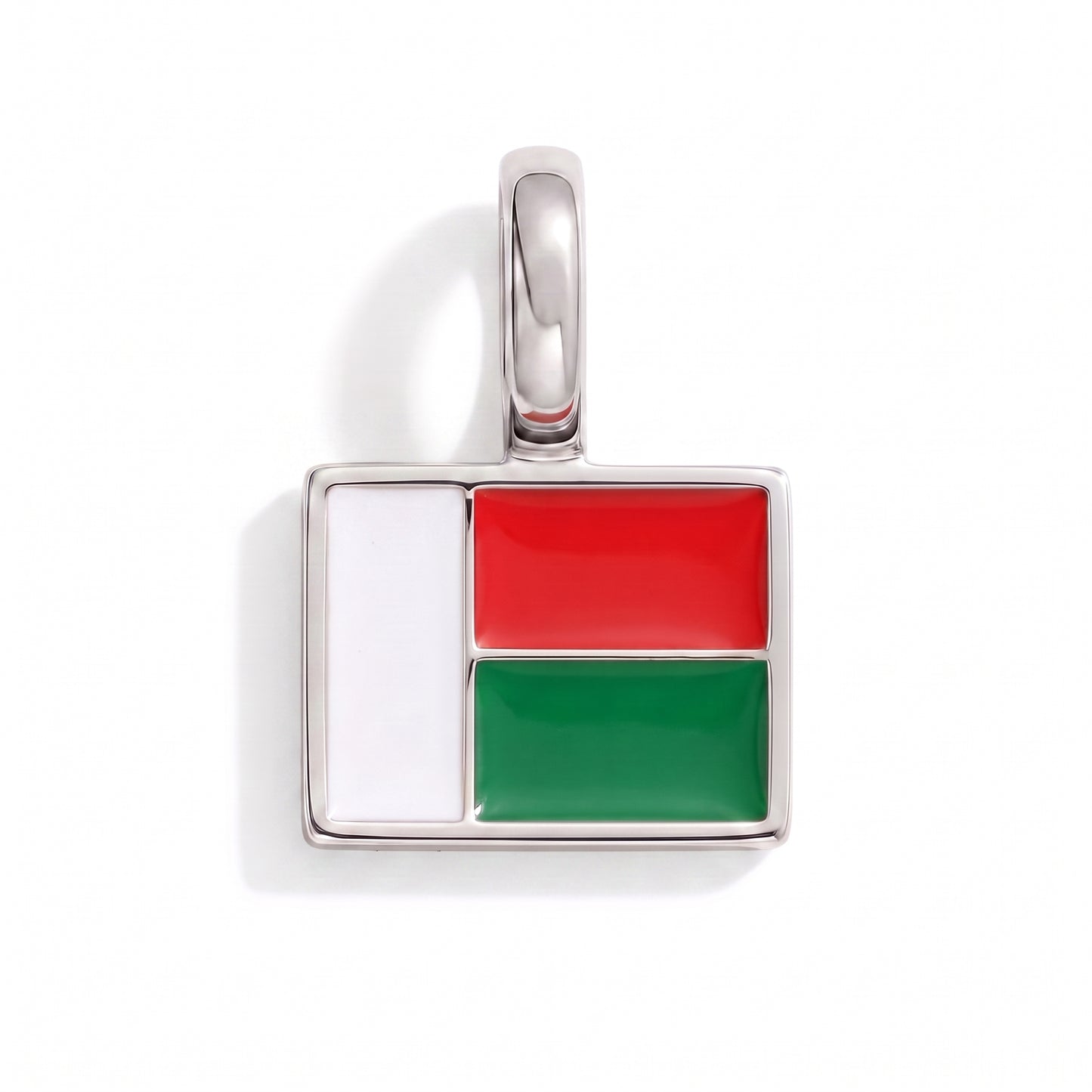 Charm - Flagge Eckig – Silber