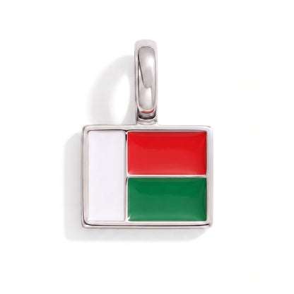 Charm - Flagge Eckig – Silber