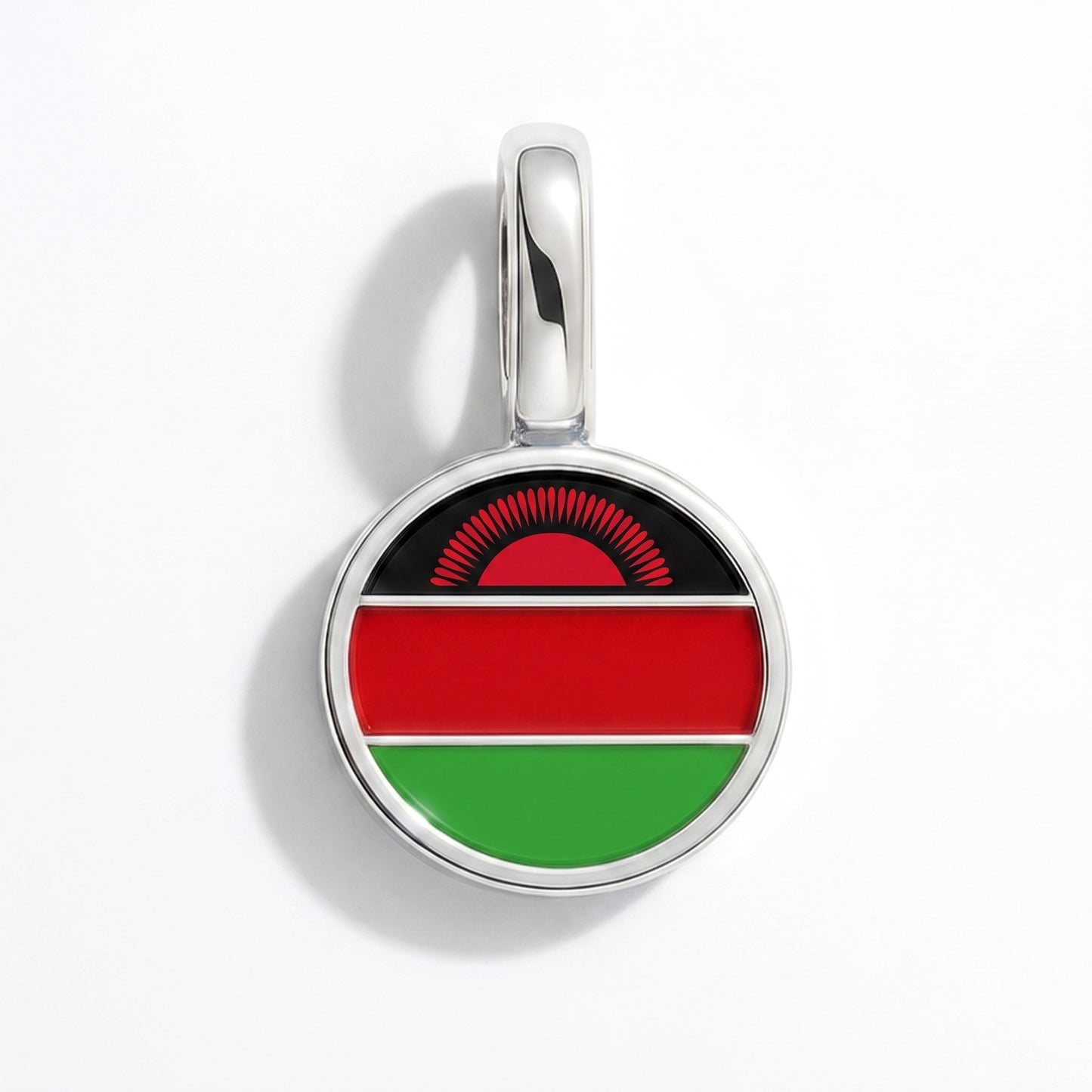 Malawi Flagge – Charm Silber
