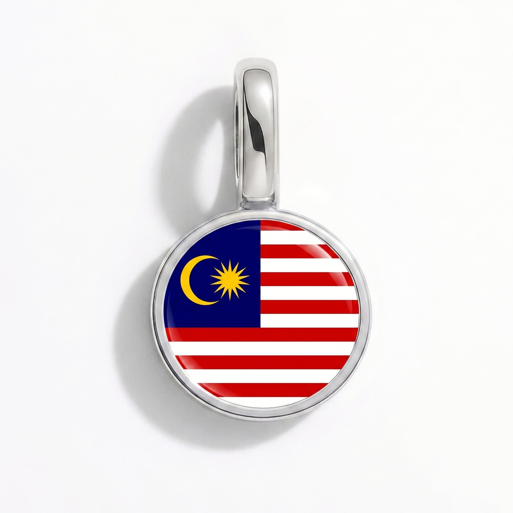 Malaysia Flagge – Charm Silber