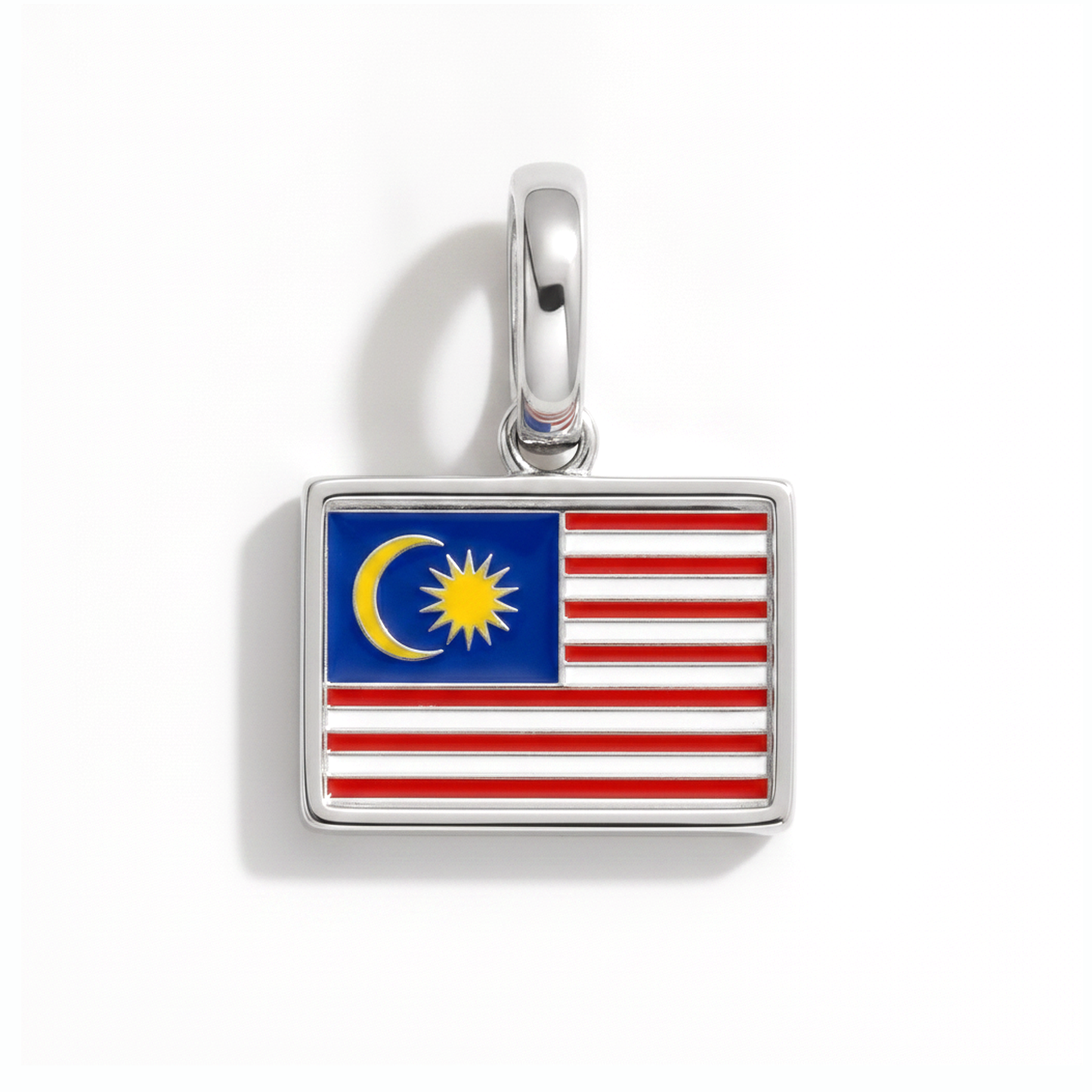 Charm - Flagge Eckig – Silber