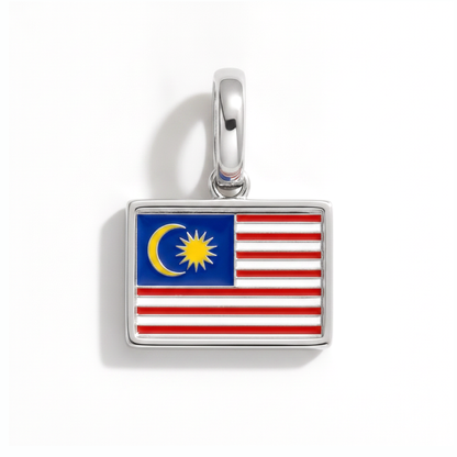 Charm - Flagge Eckig – Silber