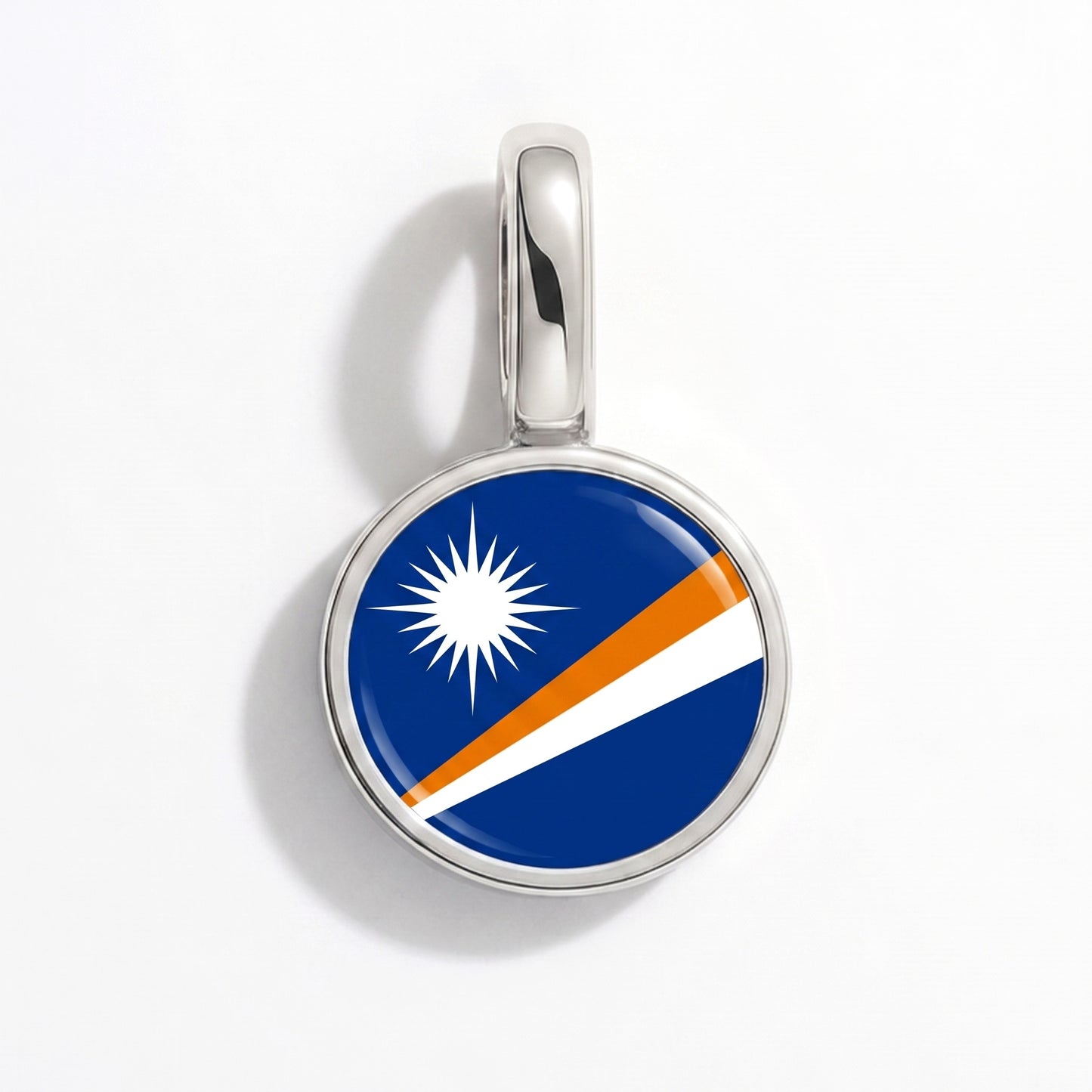 Marshallinseln Flagge – Charm Silber