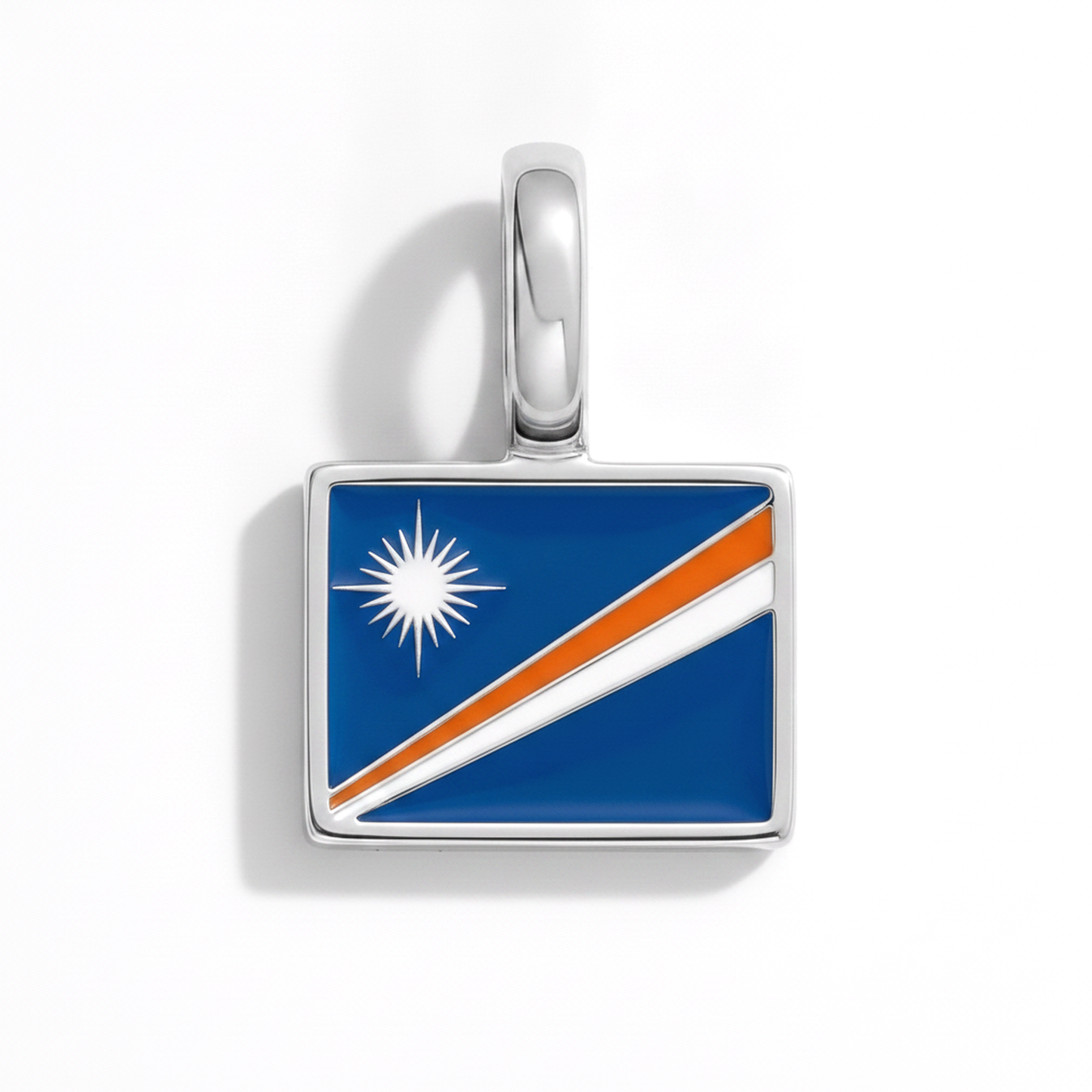 Charm - Flagge Eckig – Silber