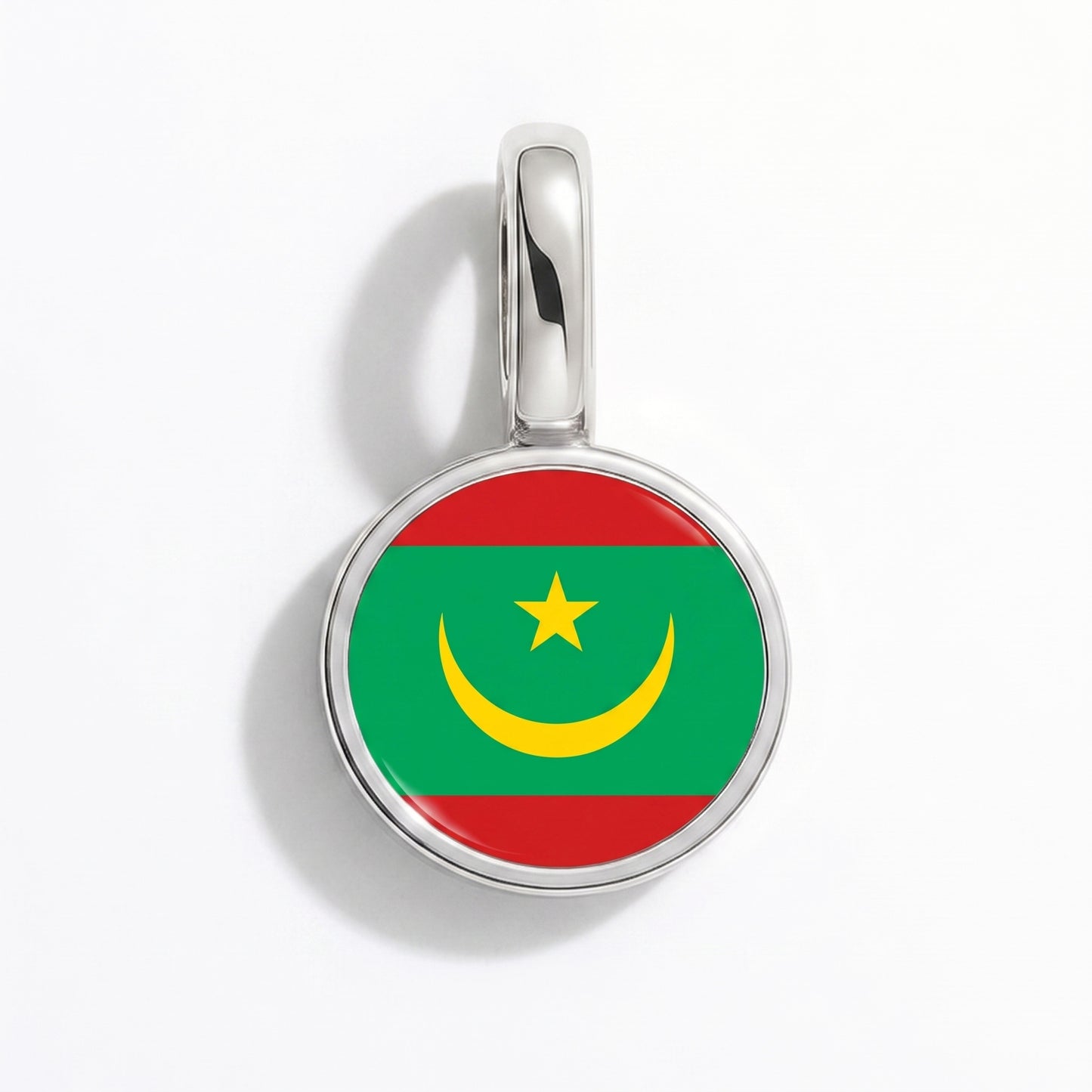 Mauretanien Flagge – Charm Silber