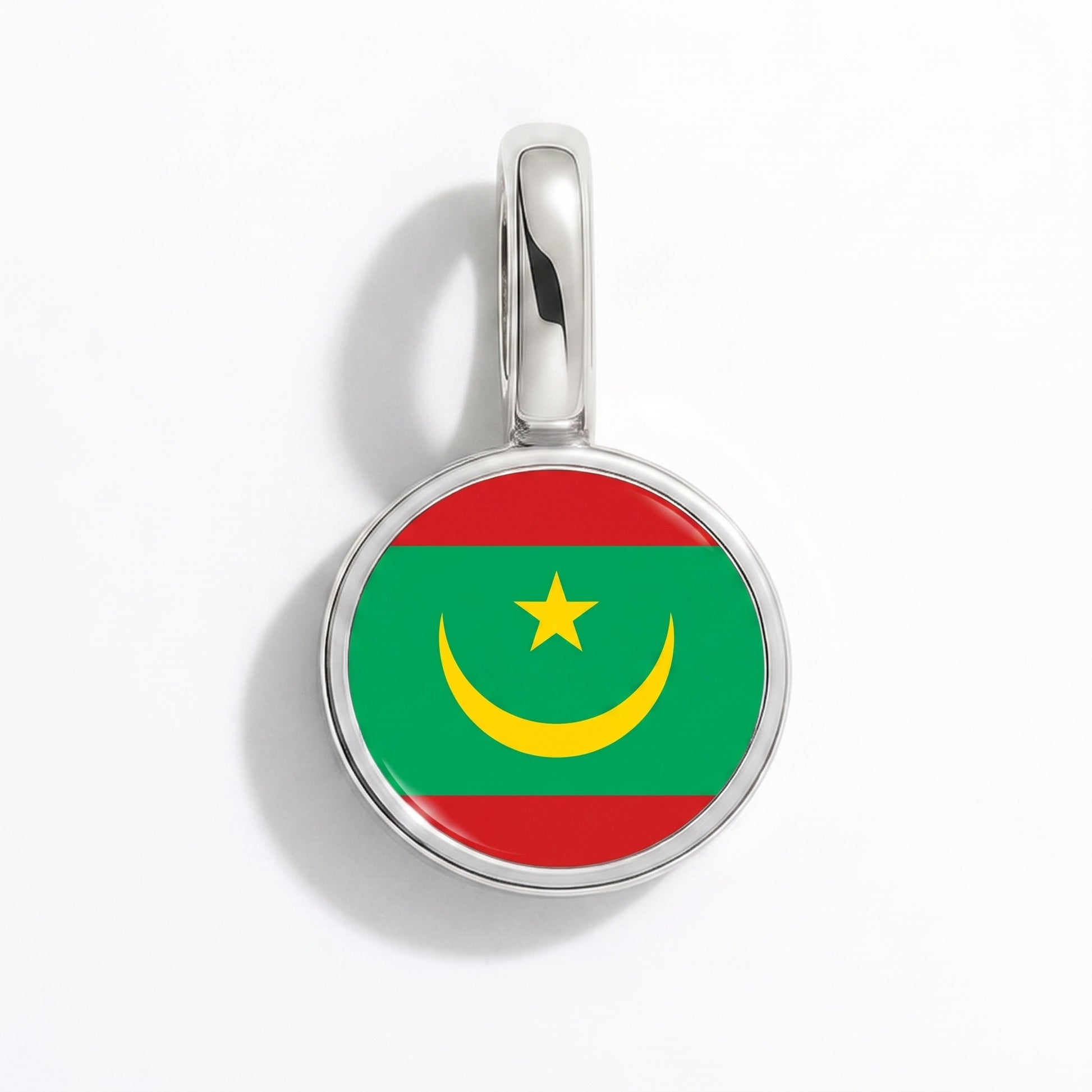 Mauretanien Flagge – Charm Silber