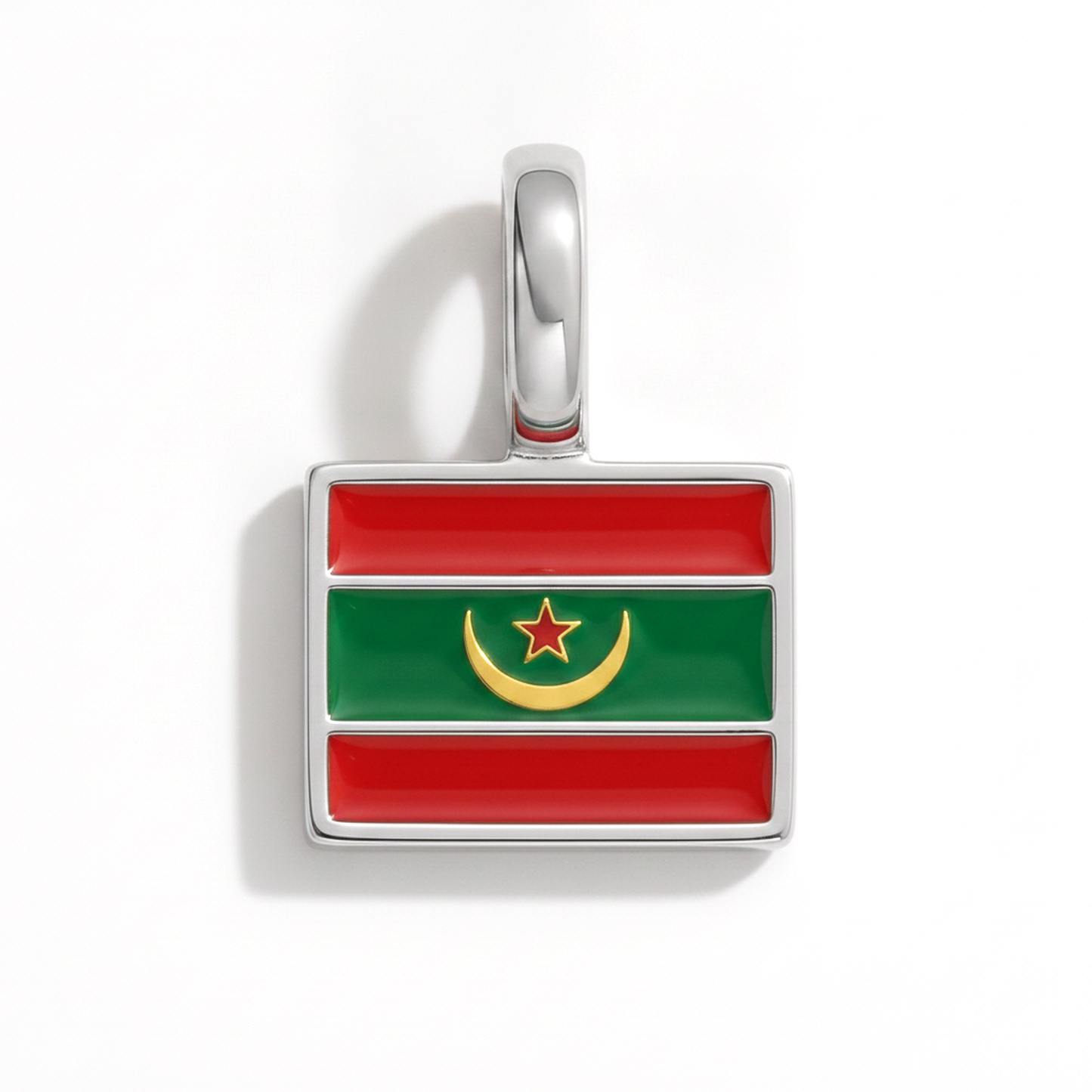 Charm - Flagge Eckig – Silber