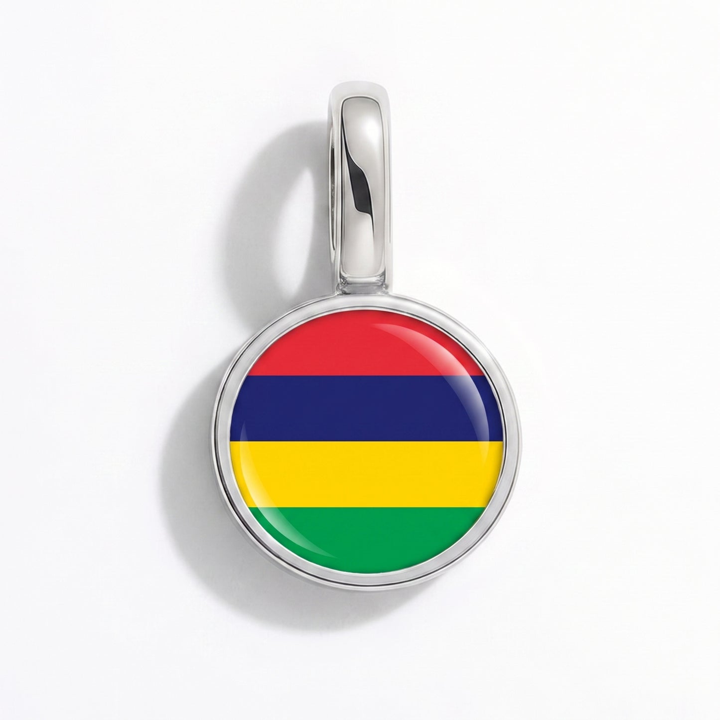 Mauritius Flagge – Charm Silber