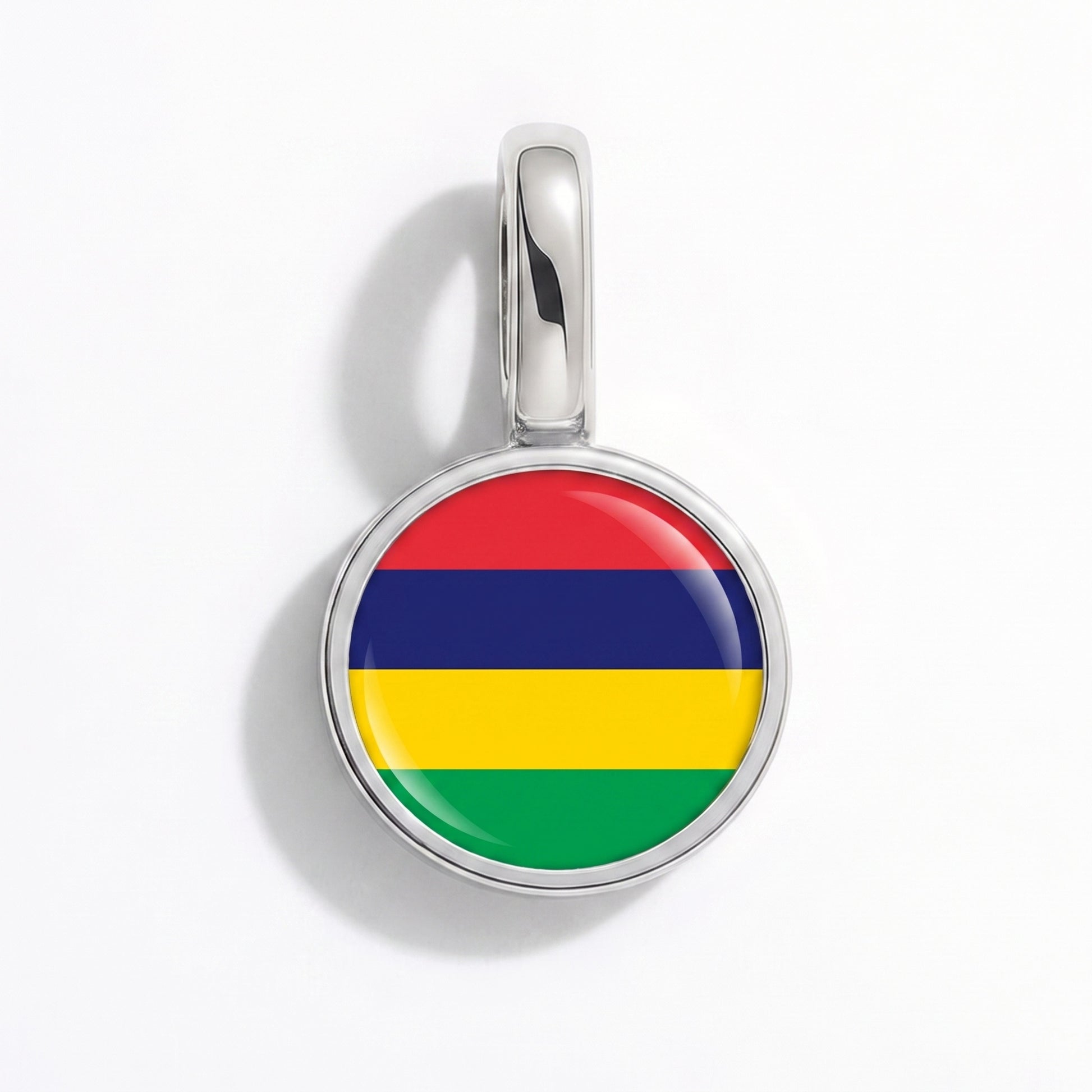 Mauritius Flagge – Charm Silber