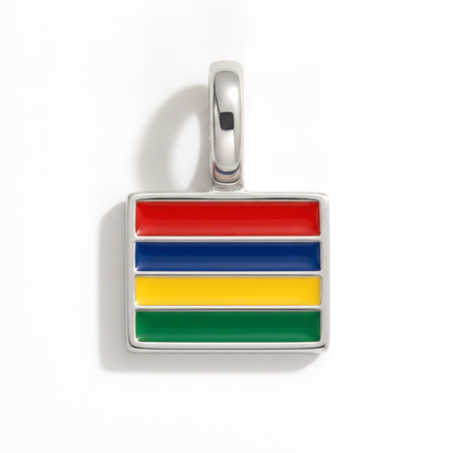 Charm - Flagge Eckig – Silber