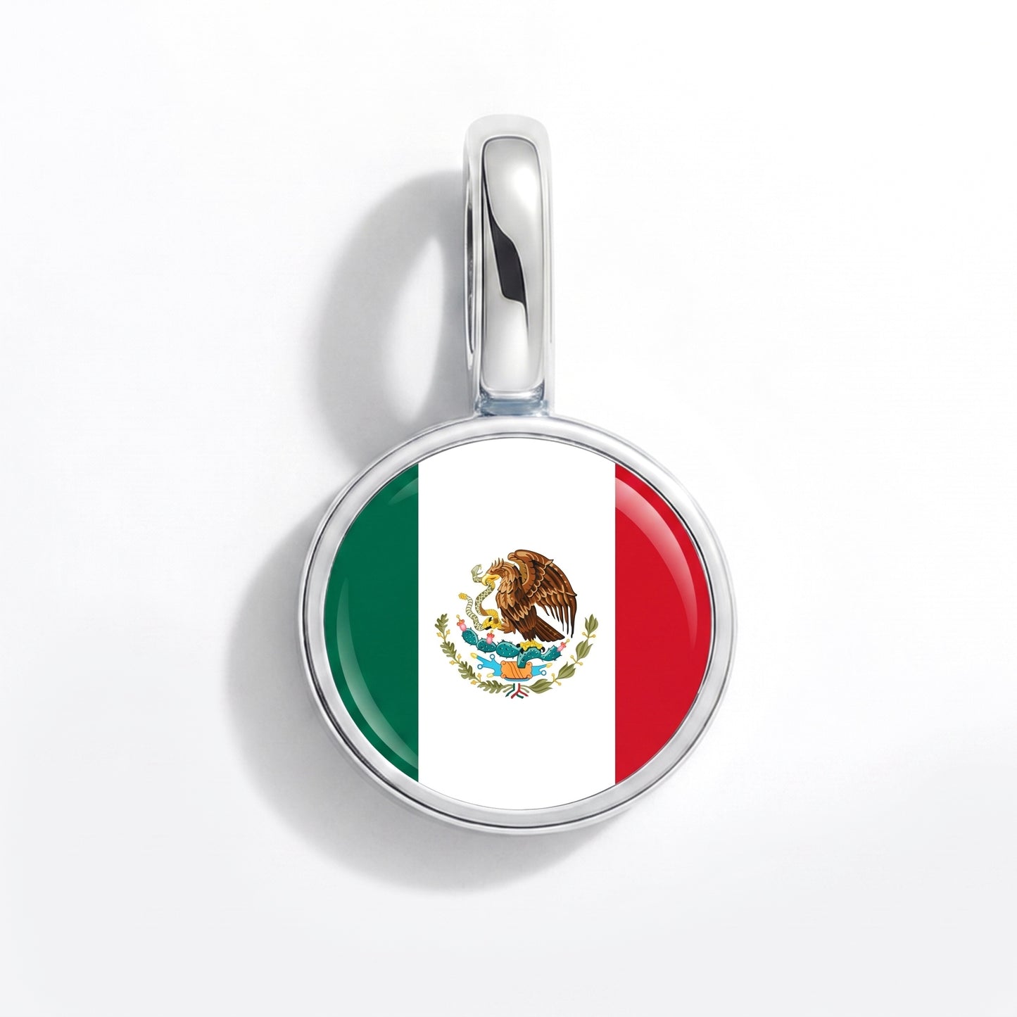 Mexiko Flagge – Charm Silber