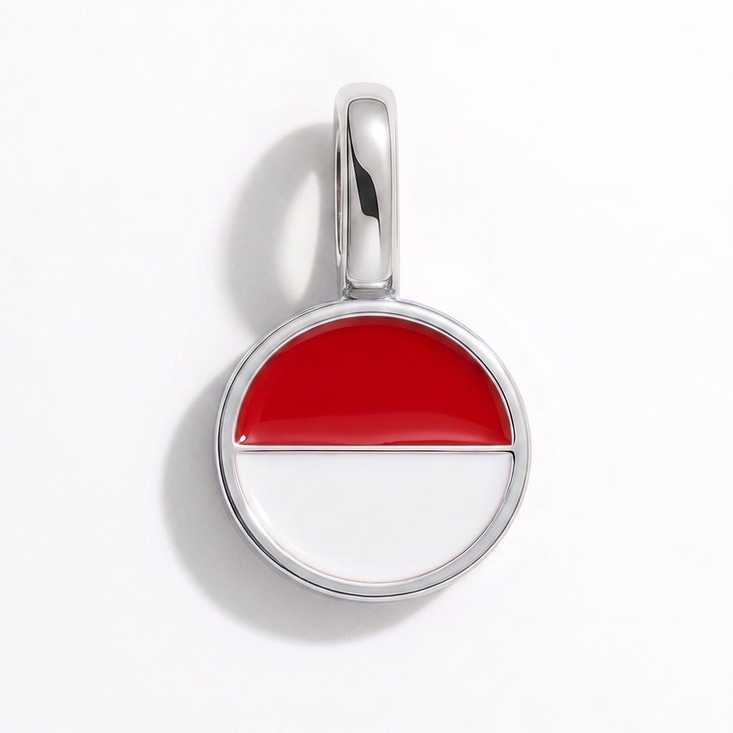 Monaco Flagge – Charm Silber