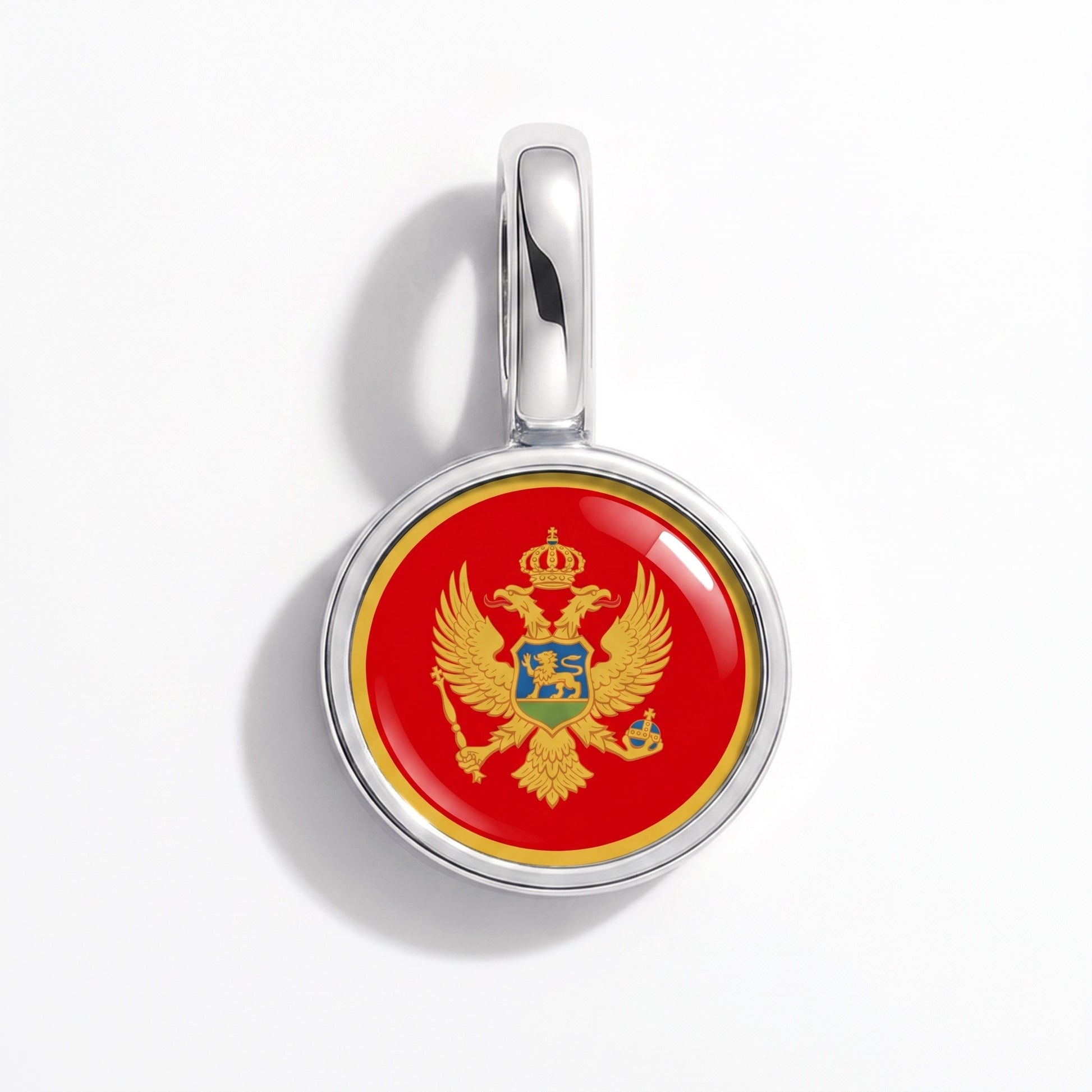 Montenegro Flagge – Charm Silber