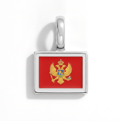 Charm - Flagge Eckig – Silber