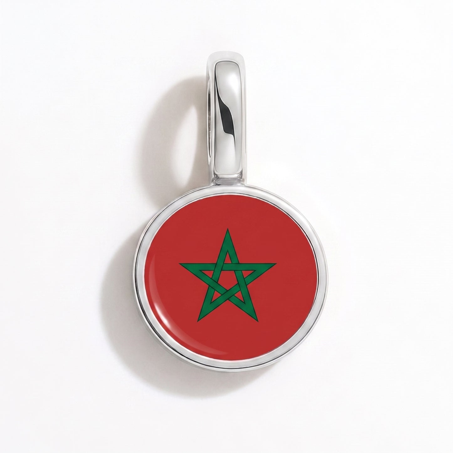 Marokko Flagge – Charm Silber