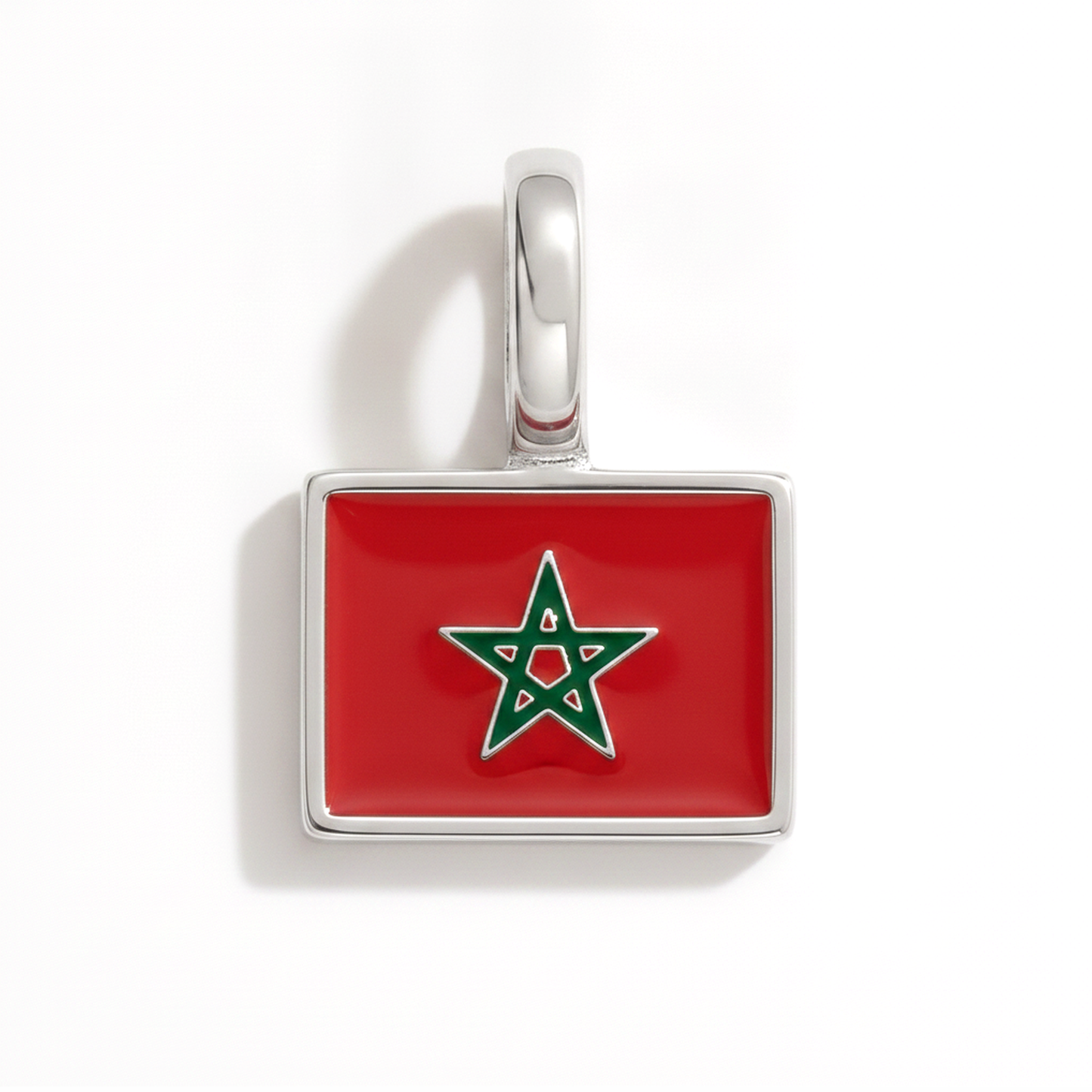 Charm - Flagge Eckig – Silber
