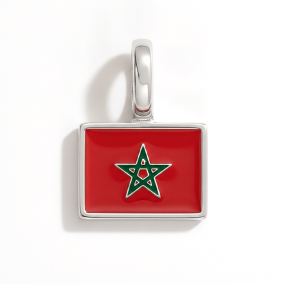 Charm - Flagge Eckig – Silber