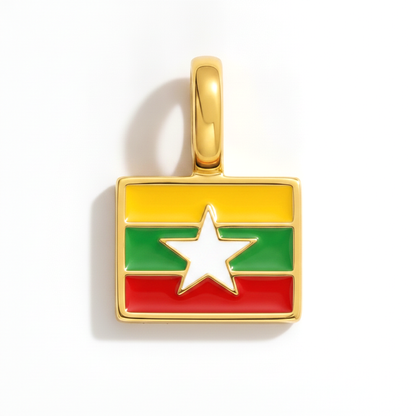Charm - Flagge Eckig – Gold