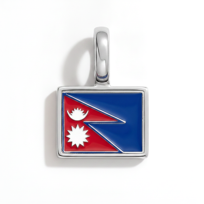 Charm - Flagge Eckig – Silber
