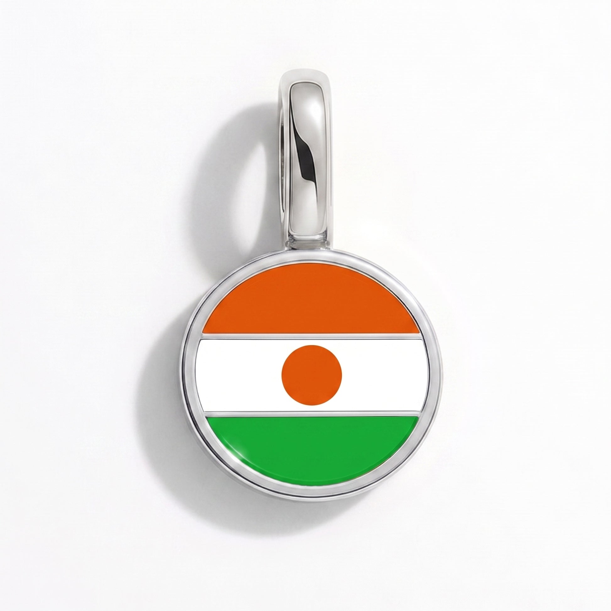 Niger Flagge – Charm Silber