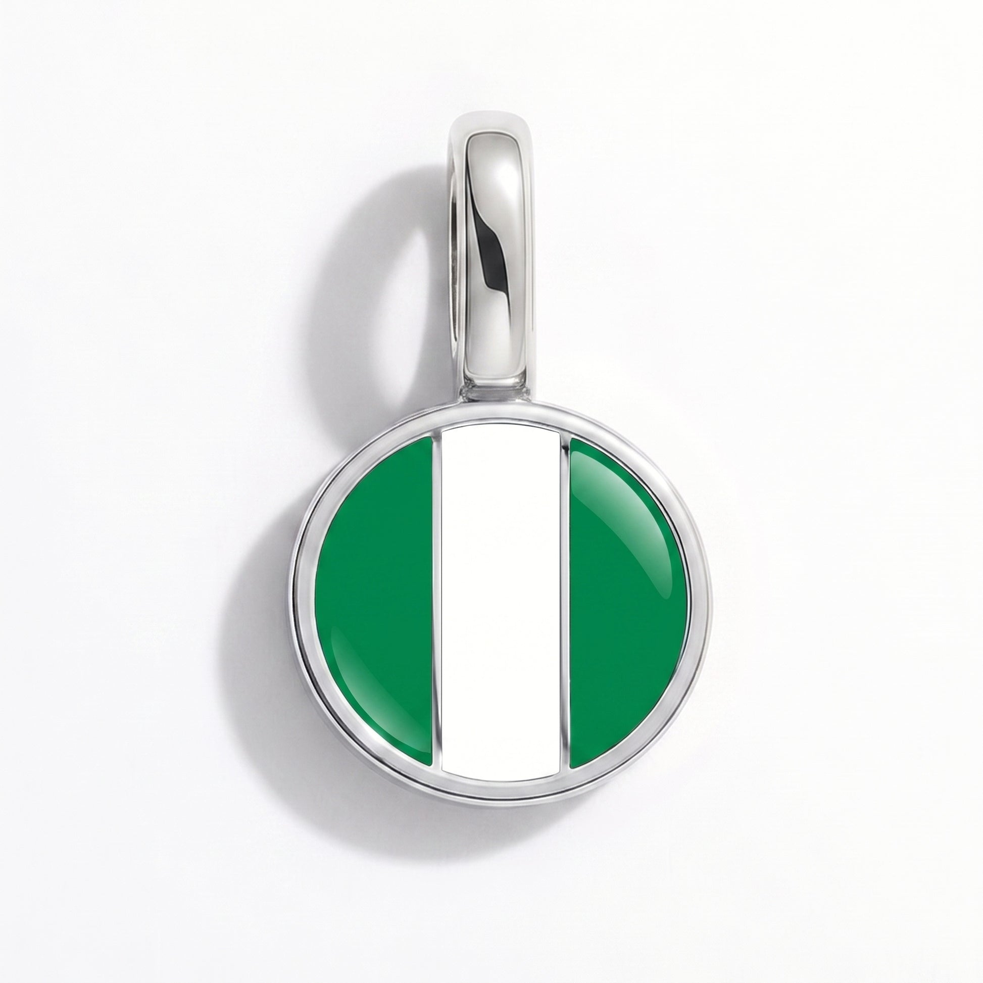 Nigeria Flagge – Charm Silber