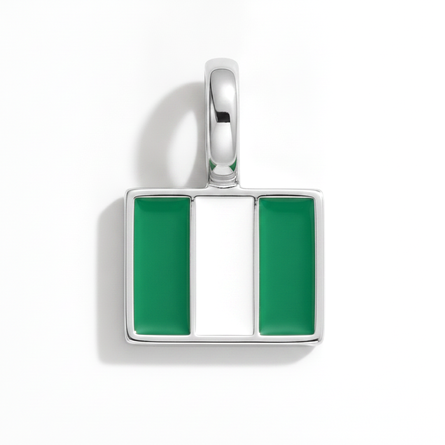 Charm - Flagge Eckig – Silber