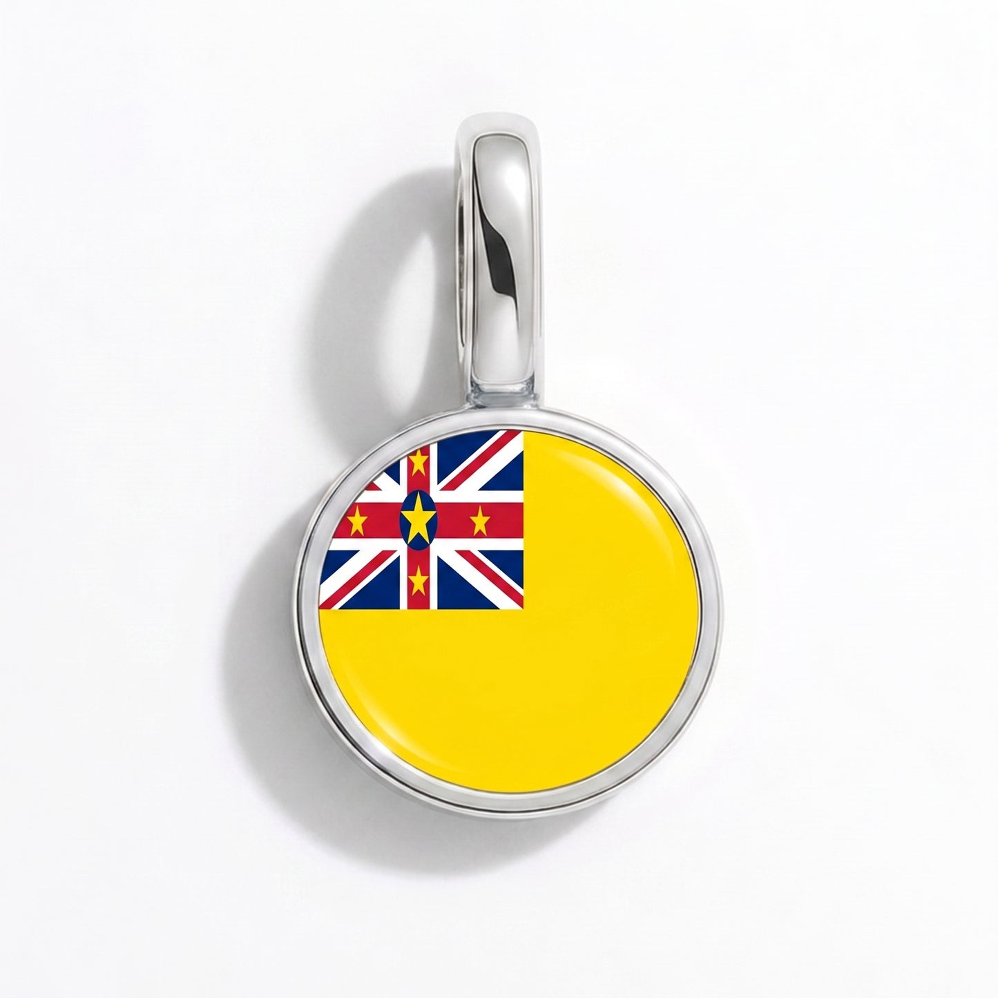 Niue Flagge – Charm Silber