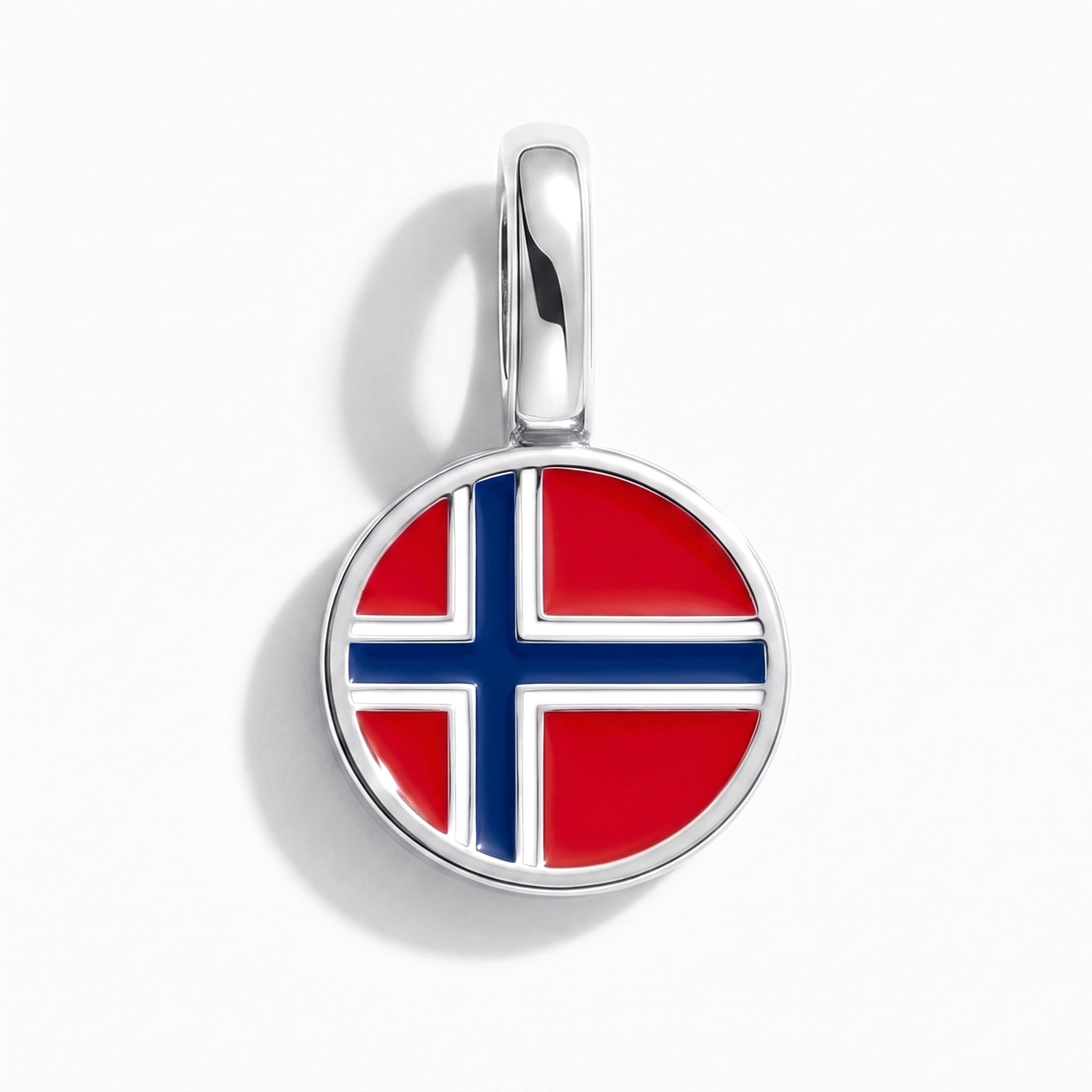 Norwegen Flagge – Charm Silber