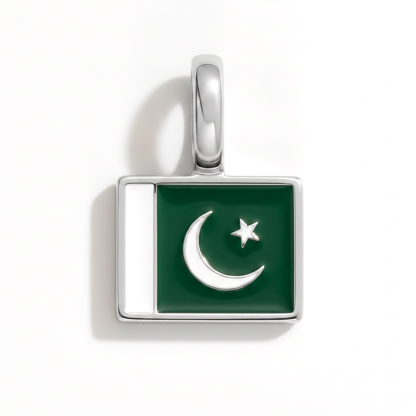 Charm - Flagge Eckig – Silber