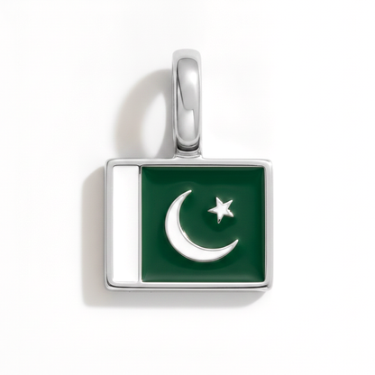 Charm - Flagge Eckig – Silber