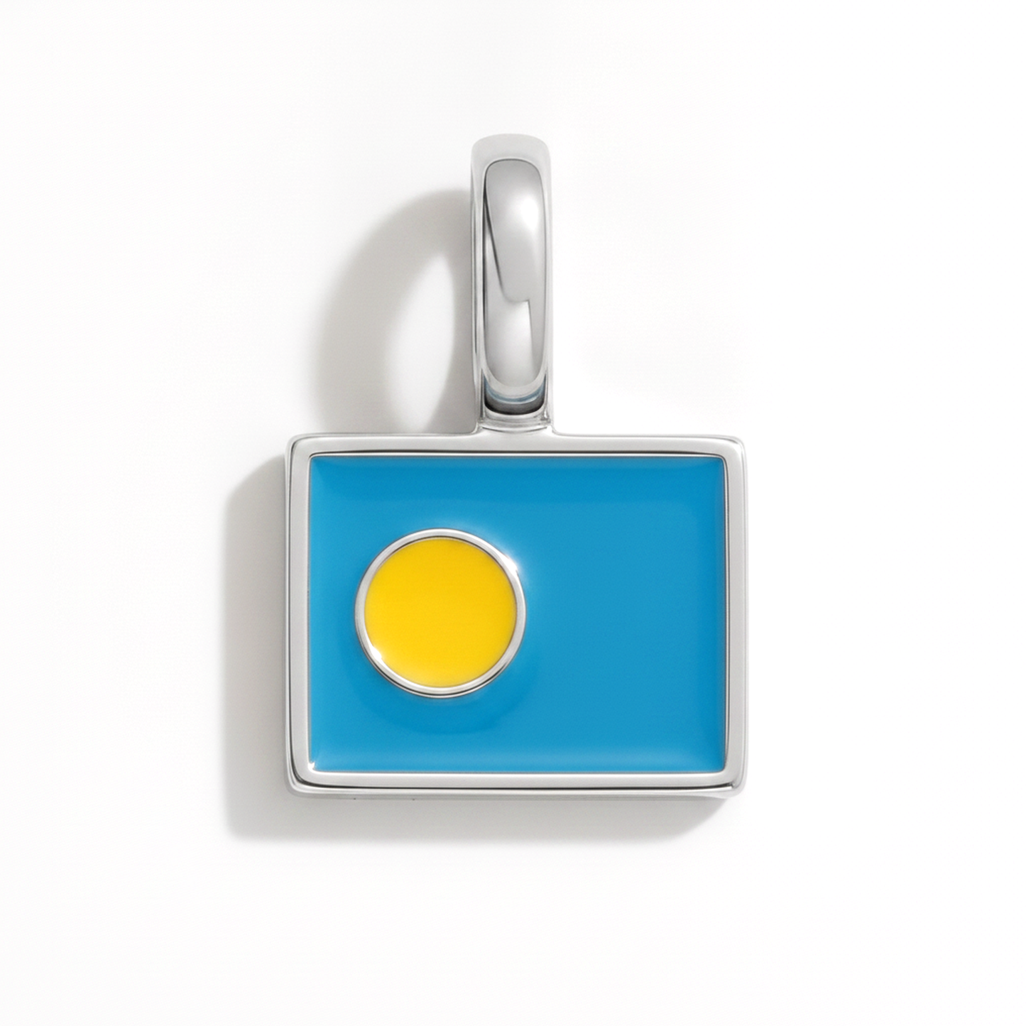Charm - Flagge Eckig – Silber