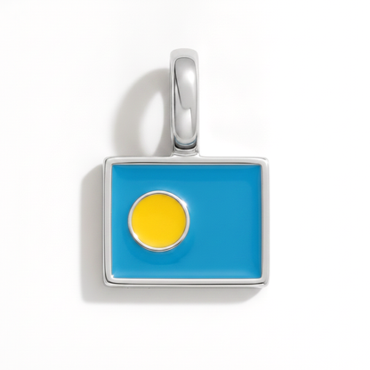 Charm - Flagge Eckig – Silber