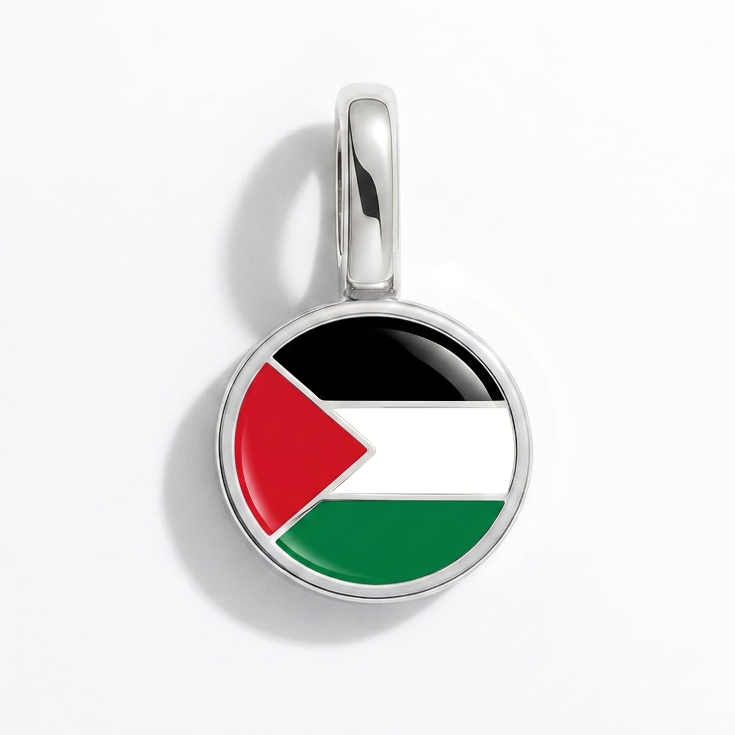 Palästina Flagge – Charm Silber
