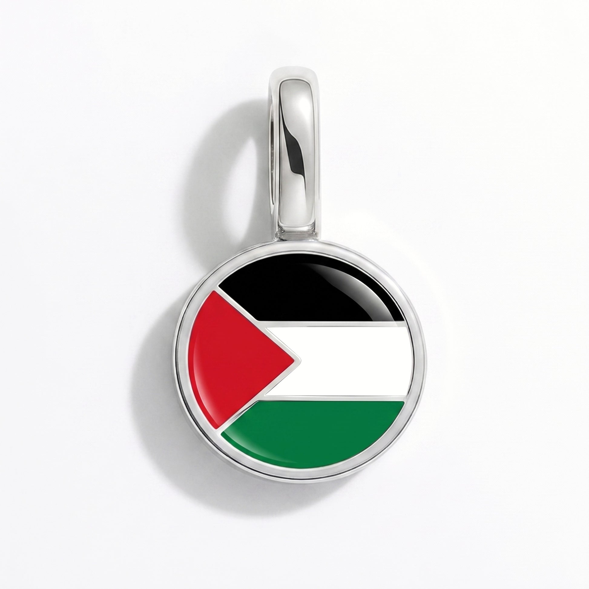 Palästina Flagge – Charm Silber