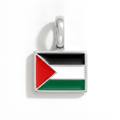 Charm - Flagge Eckig – Silber