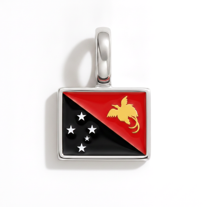 Charm - Flagge Eckig – Silber