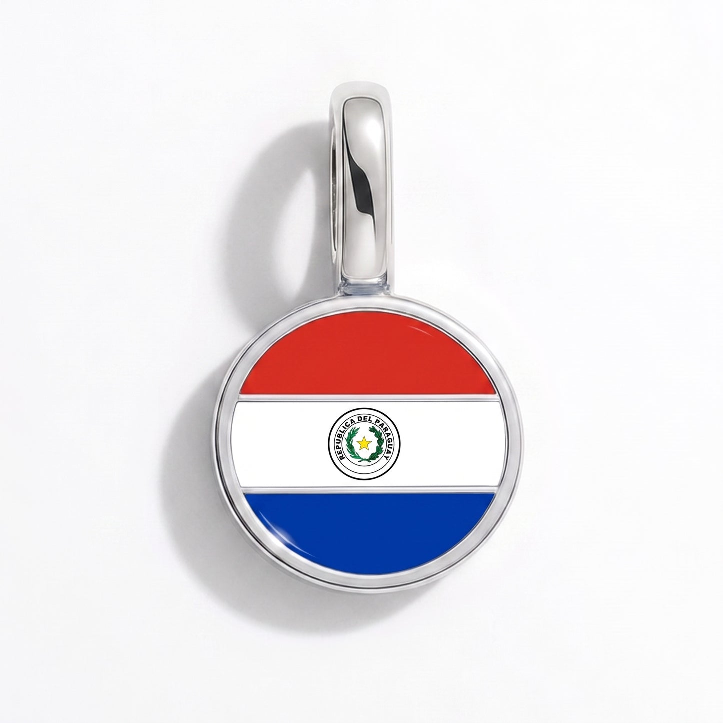 Paraguay Flagge – Charm Silber