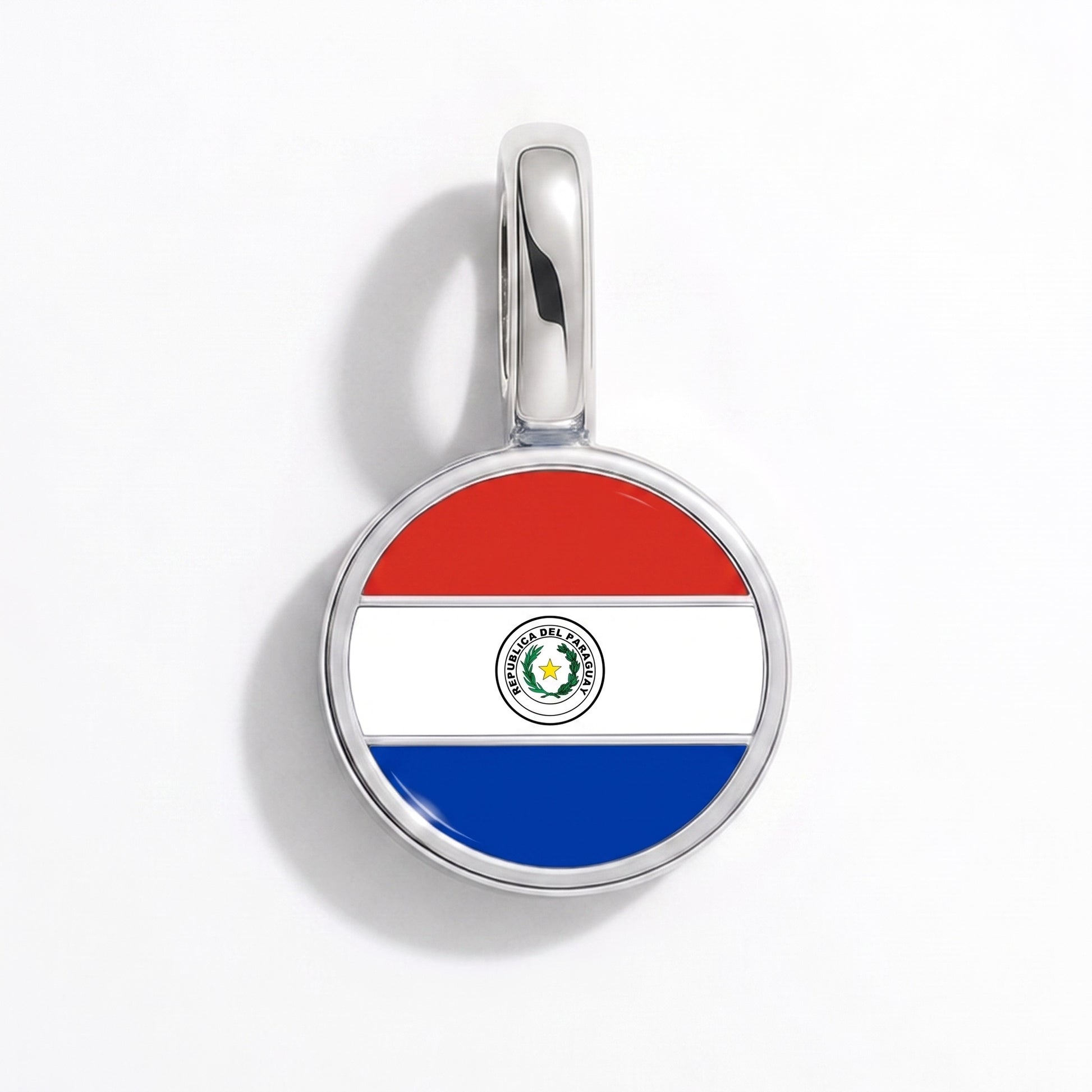 Paraguay Flagge – Charm Silber