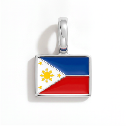 Charm - Flagge Eckig – Silber