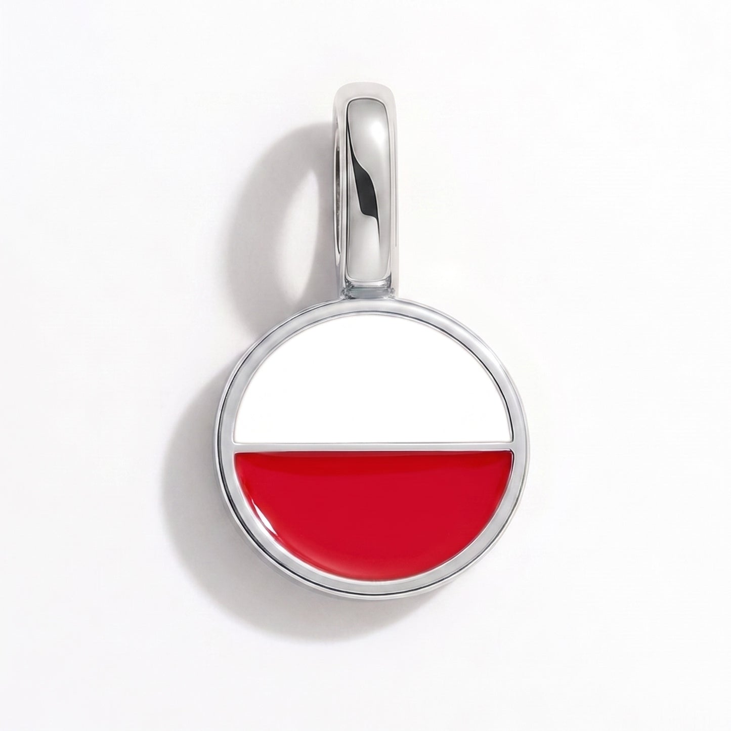 Polen Flagge – Charm Silber