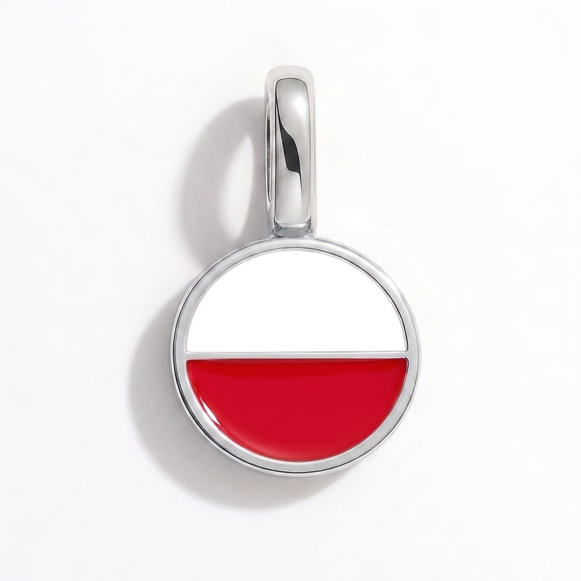 Polen Flagge – Charm Silber